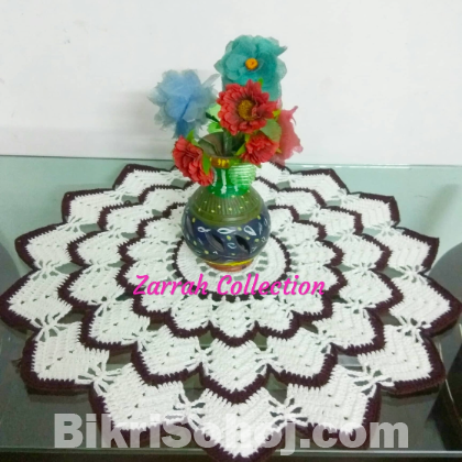 Crochet doily table mat 18 inch